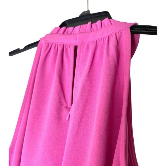 Maggy London Womens Light Pink Sleeveless Belted Pockets Sheath Dress Sz 12 New - Picture 7 of 10